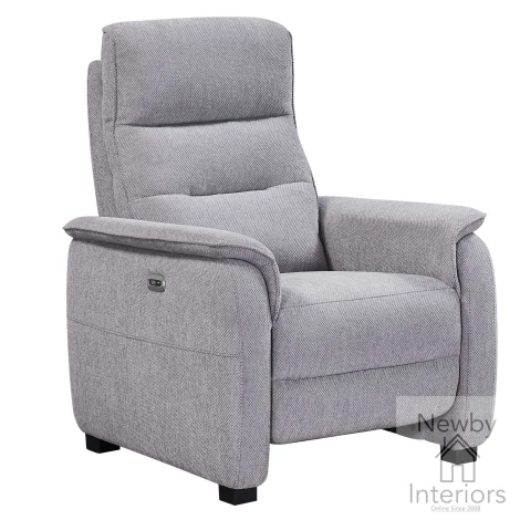 HAR-311E-PR - Harlan Pewter Fabric Electric Power Recliner