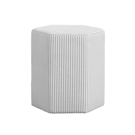 Harbour Grey Thin Stripe Stool
