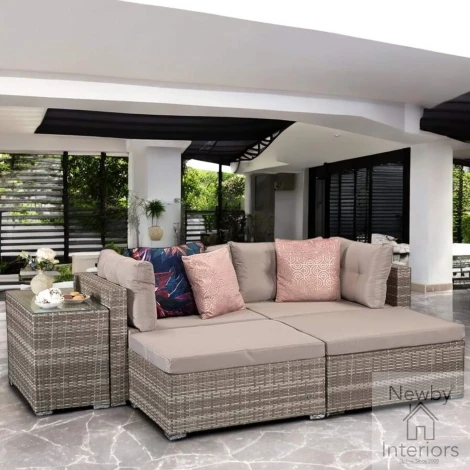 HARP0288 - Signature Weave Harper Outdoor Grey Rattan Stackable Sofa Set