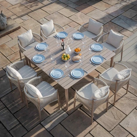 HAVA-8SSDS-NL - Havana 8 Seat Square Dining Set