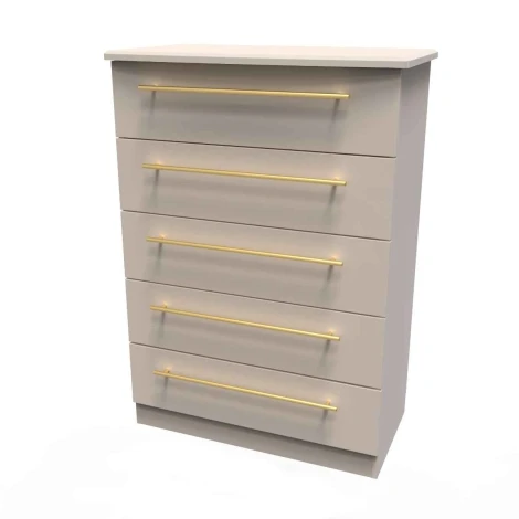 HAW012-KM-KM - Haworth Kashmir Matt 5 Drawer Chest