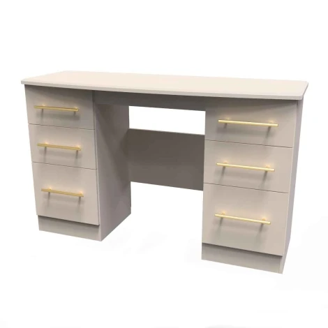 HAW030-KM-KM - Haworth Kashmir Matt Double Pedestal Vanity Table