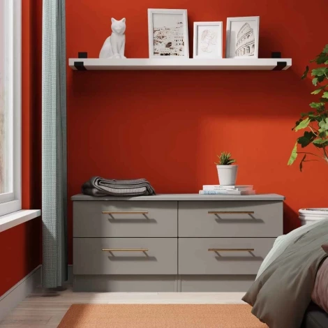 HAW036-DG-DG - Haworth Dusk Grey 4 Drawer Bed Box