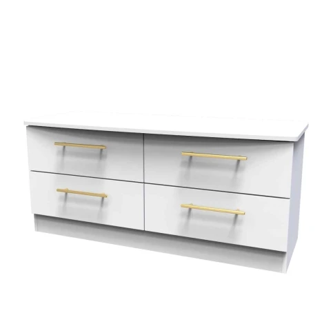 HAW036-WM-WM - Haworth White Matt 4 Drawer Bed Box