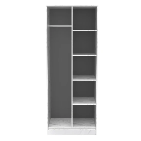 Hong Kong - Marble Finish - Open Shelf - Tall - Wardrobe