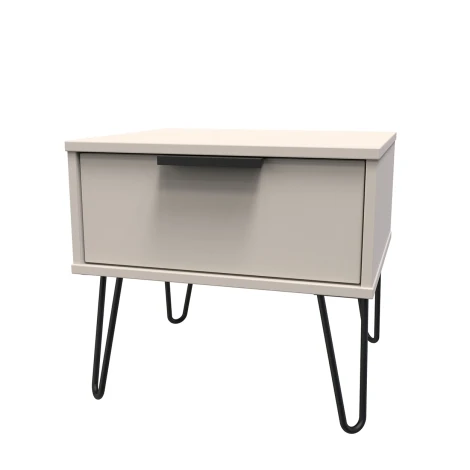 Hong Kong Kashmir Matt 1 Drawer Medium Chest Black Hairpin Leg