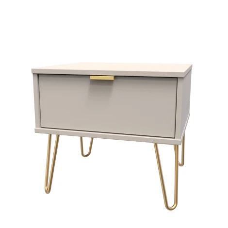 Hong Kong Kashmir Matt 1 Drawer Medium Chest Gold Hairpin Leg