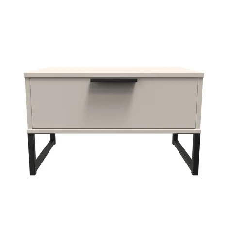 Hong Kong Kashmir Matt 1 Drawer Medium Chest Black Sleigh Leg