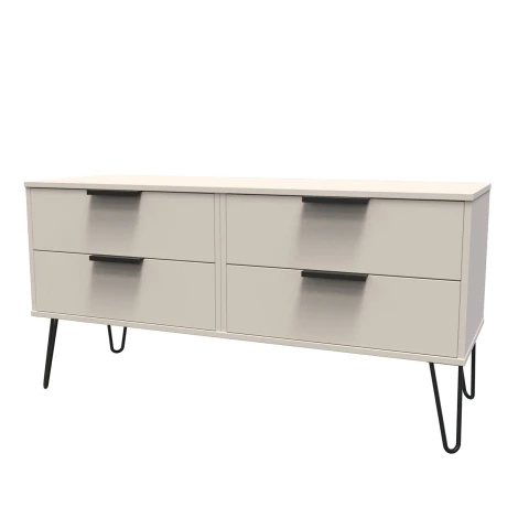 Hong Kong Kashmir Matt 4 Drawer Bed Box Black Hairpin Leg
