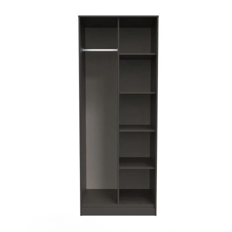 Hong Kong Graphite Open Shelf Tall Wardrobe