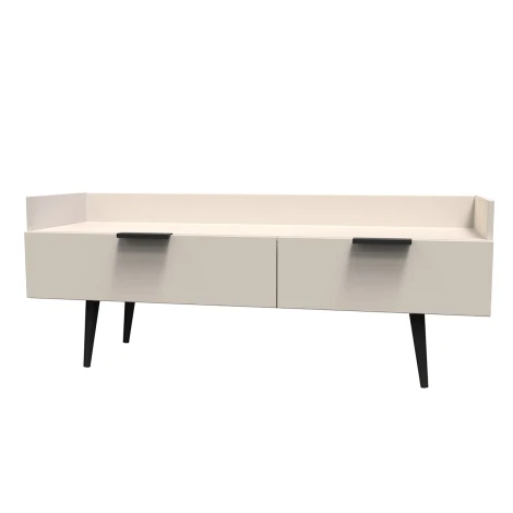 HK255-KM-B - Hong Kong - Kashmir Matt - Media Console Unit - Black Wooden Legs