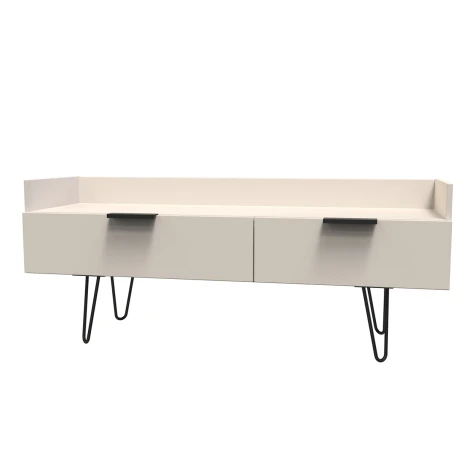 HK255-KM-C - Hong Kong - Kashmir Matt - Media Console Unit - Black Hairpin Legs