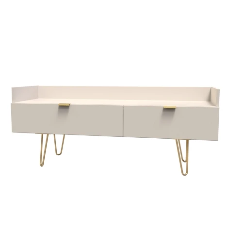 HK255-KM-F - Hong Kong - Kashmir Matt - Media Console Unit - Gold Hairpin Legs