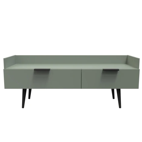 HK255-RG-B - Hong Kong - Reed Green - Media Console Unit - Black Wood Legs