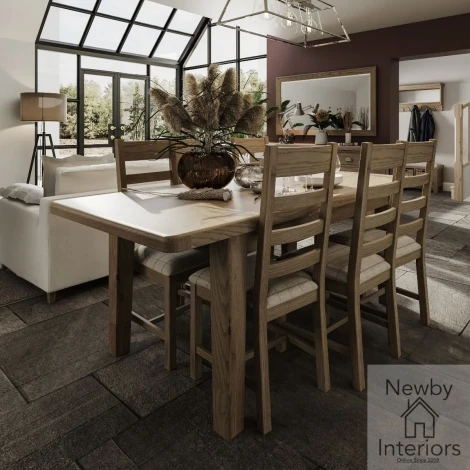Hoxley Smoked Oak - 130cm - 180cm Extending Dining Table (HO-13BET)