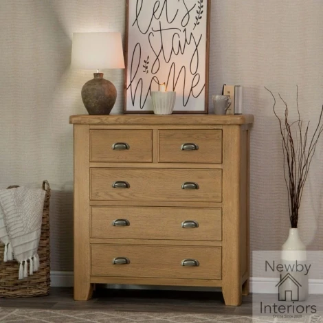Hoxley Smoked Oak 2 Over 3 Chest of Drawers (HO-2O3)