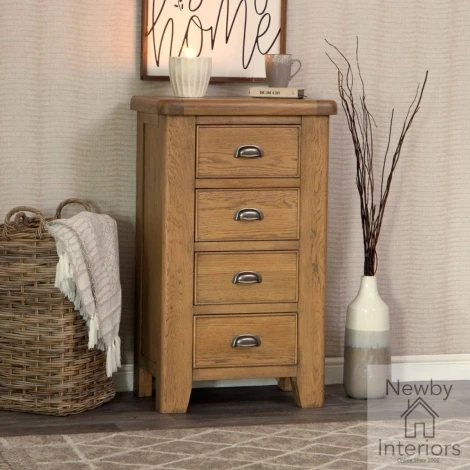 Hoxley Smoked Oak - 4 Drawer Chest (HO-4DC)