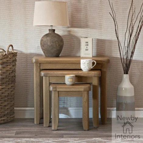 Hoxley Smoked Oak - Nest of 3 Tables (HO-N3T)