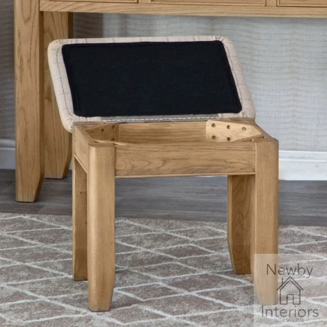 Hoxley Smoked Oak Storage Dressing Stool (HOST)