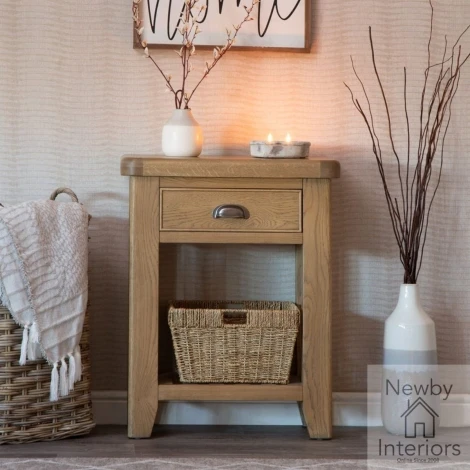 Hoxley Smoked Oak - Telephone Table (HO-TEL)