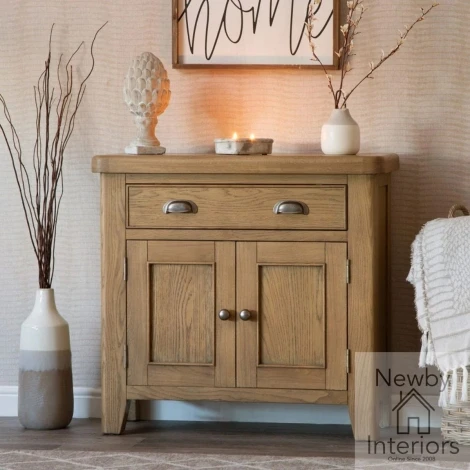 Hoxley Smoked Oak - 1 Drawer 2 Door Sideboard (HO-SMS)