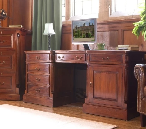 La Roque Twin Pedestal Computer Desk IMR06C