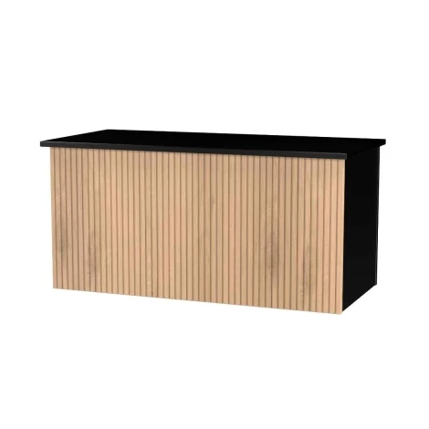 JAV035-SE-BM - Java - Blanket Box - Slatted Effect Front and Black Matt Base