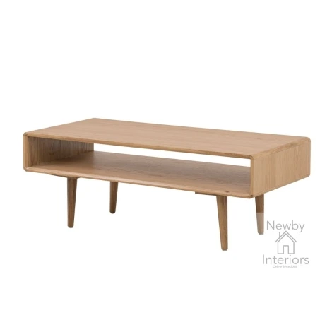 JEN-007 - Jenson Oak Effect Coffee Table with Wooden Legs