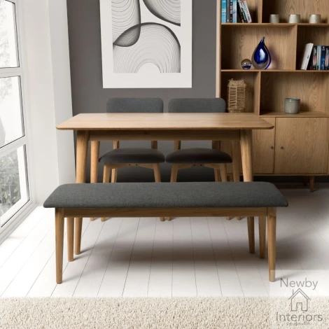 JEN-120 - Jenson Oak Top 1.2m Small Dining Table with Wooden Legs