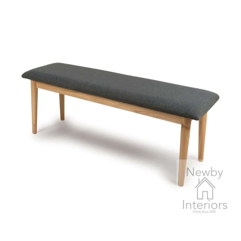 Jenson Wooden Dining Bench with Fabric Cushion 120cm