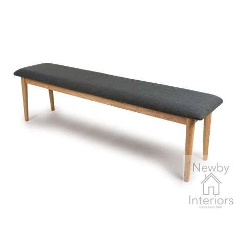 Jenson Wooden Dining Bench with Fabric Cushion 160cm