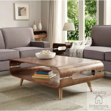 Jual Havana Curve Walnut Coffee Table (JF703)