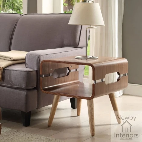 Jual Havana Curve Walnut Side Table (JF704)
