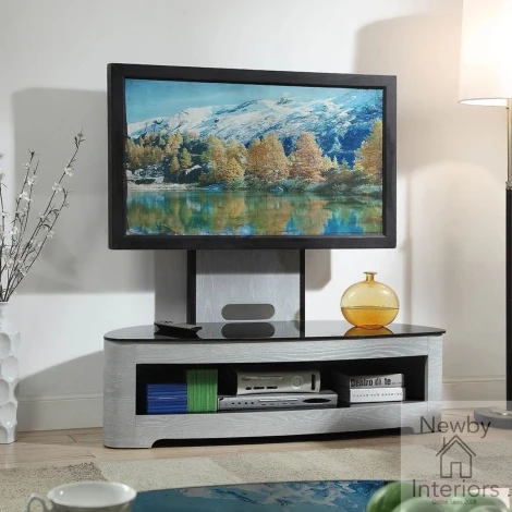 Jual Florence Curve Grey Cantilever TV Stand