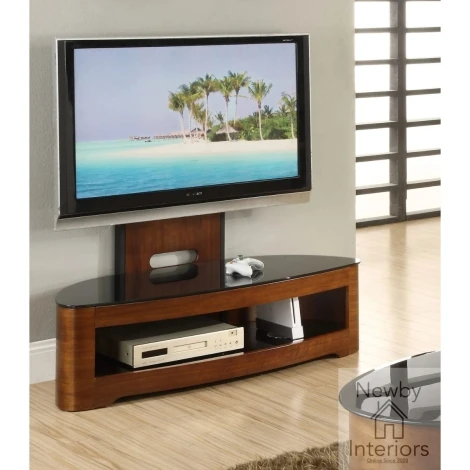 Jual Florence Curve Walnut Cantilever TV Stand