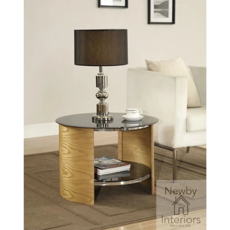 Jual San Marino Curve Oak Lamp Table