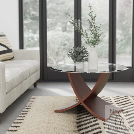 Jual Siena Curve Walnut Coffee Table