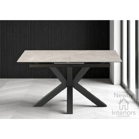 Kamite Grey Ceramic Centre Extending Dining Table (140cm-180cm)
