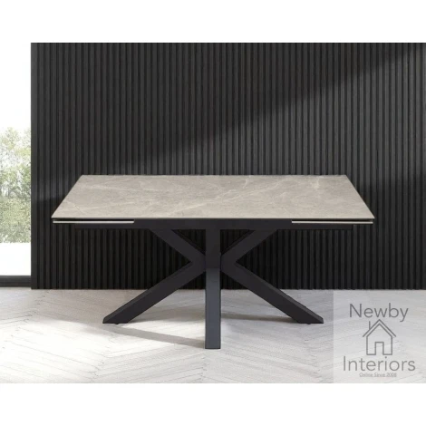 Kamite Grey Ceramic Side Extending Dining Table (160cm-240cm)