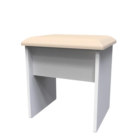 KEN040-WAMO - Kent - White Ash - Upholstered - Small - Stool