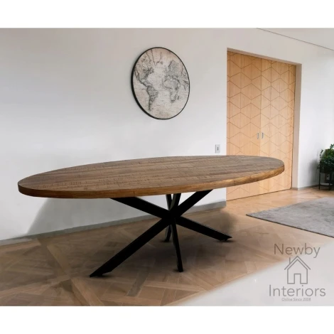 Kerela Mango Oval Dining Table Spider (200cm)