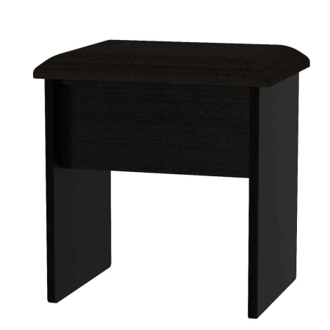 KNI040-BG-BM - Knightsbridge Black Gloss Vainty Stool