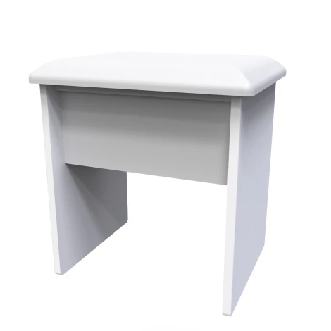 KNI040-BG-WM - Knightsbridge Black Gloss & White Matt Dressing Table Stool