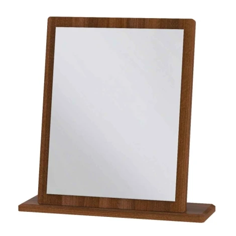 KNI044-BG-NW - Knightsbridge Black Gloss & Noche Walnut Small Mirror