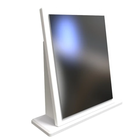 KNI044-BG-WM - Knightsbridge Black Gloss & White Matt Small Mirror