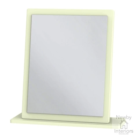KNI044-CG-CM - Knightsbridge Cream Gloss Small Mirror