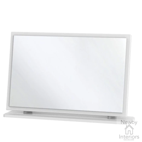 KNI047-BG-BW - Knightsbridge Black Gloss & White Large Mirror