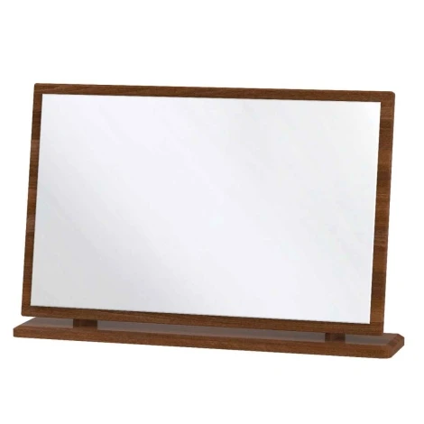 KNI047-BG-NW - Knightsbridge Black Gloss & Noche Walnut Large Mirror