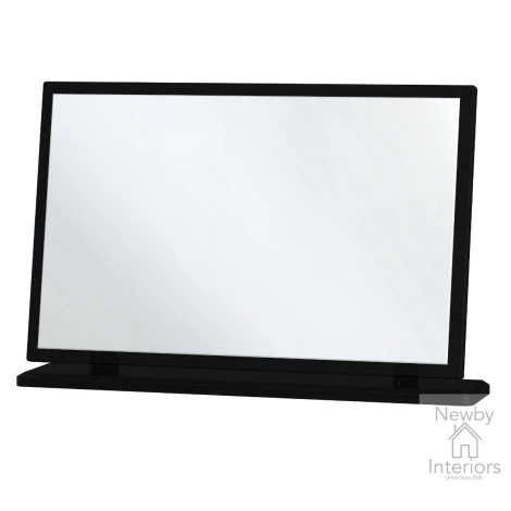 KNI047-CG-BM - Knightsbridge Cream Gloss & Black Matt Large Mirror