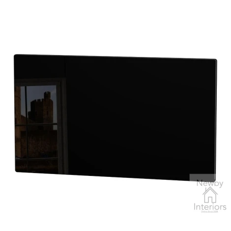 KNI075-BG-BW - Knightsbridge Black Gloss & White 3ft Single Headboard